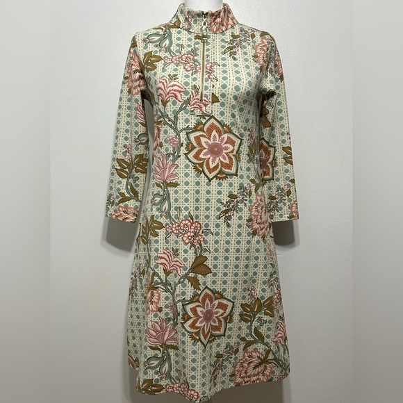 Spartina 449 Nora Dress Calm Waters Floral Cane Blue - Picture 5 of 16